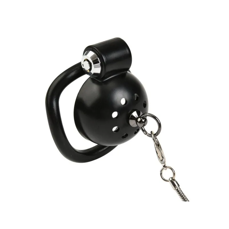 CockLock Cage avec laisse Round Leash 4 x 3.5 cm Noire